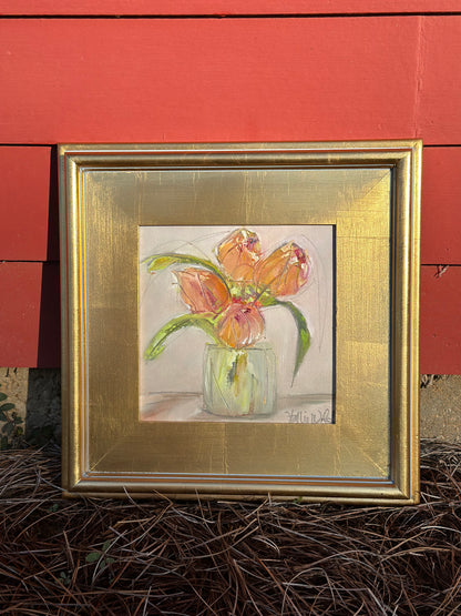 “Sunlit Tulips"  IFramed 8 x 8I