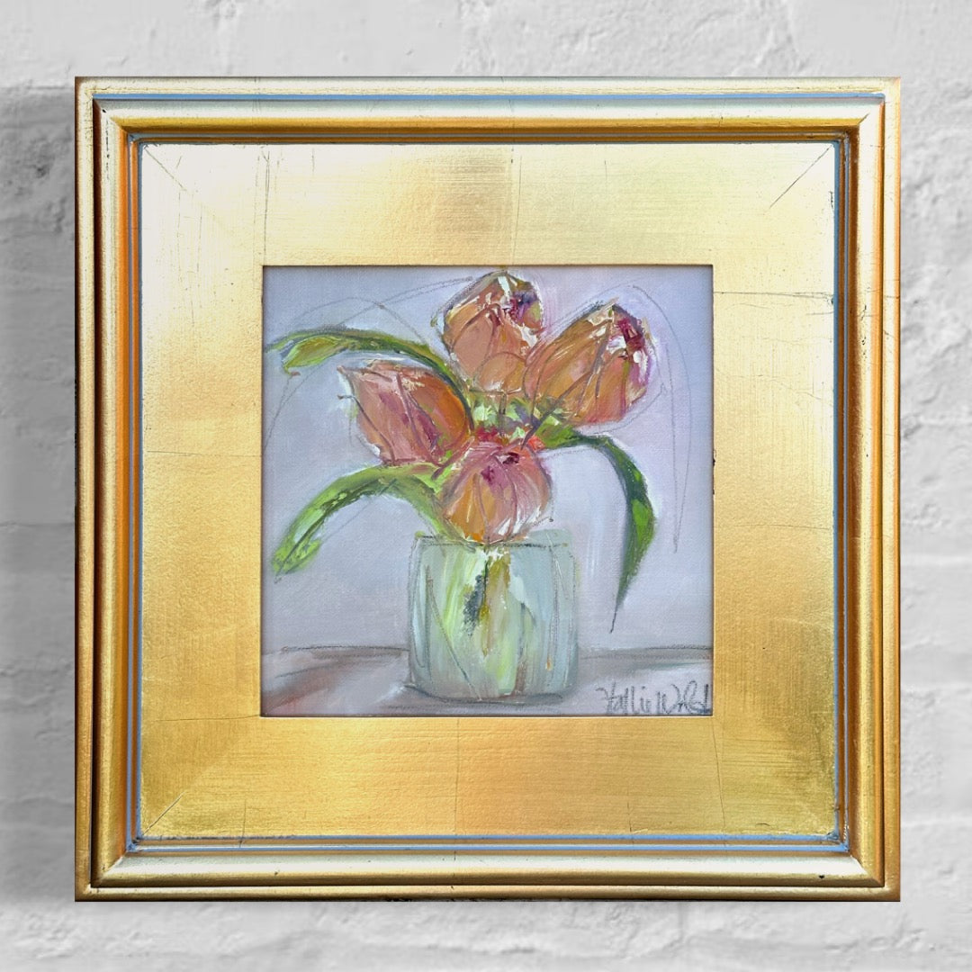 “Sunlit Tulips"  IFramed 8 x 8I