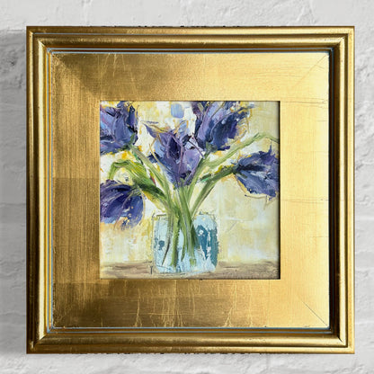 “Tulips in Violet"  IFramed 8 x 8I