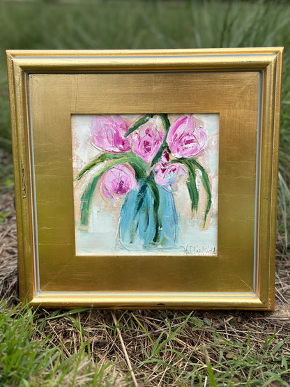 "Tulips in Magenta"  IFramed 8x 8I